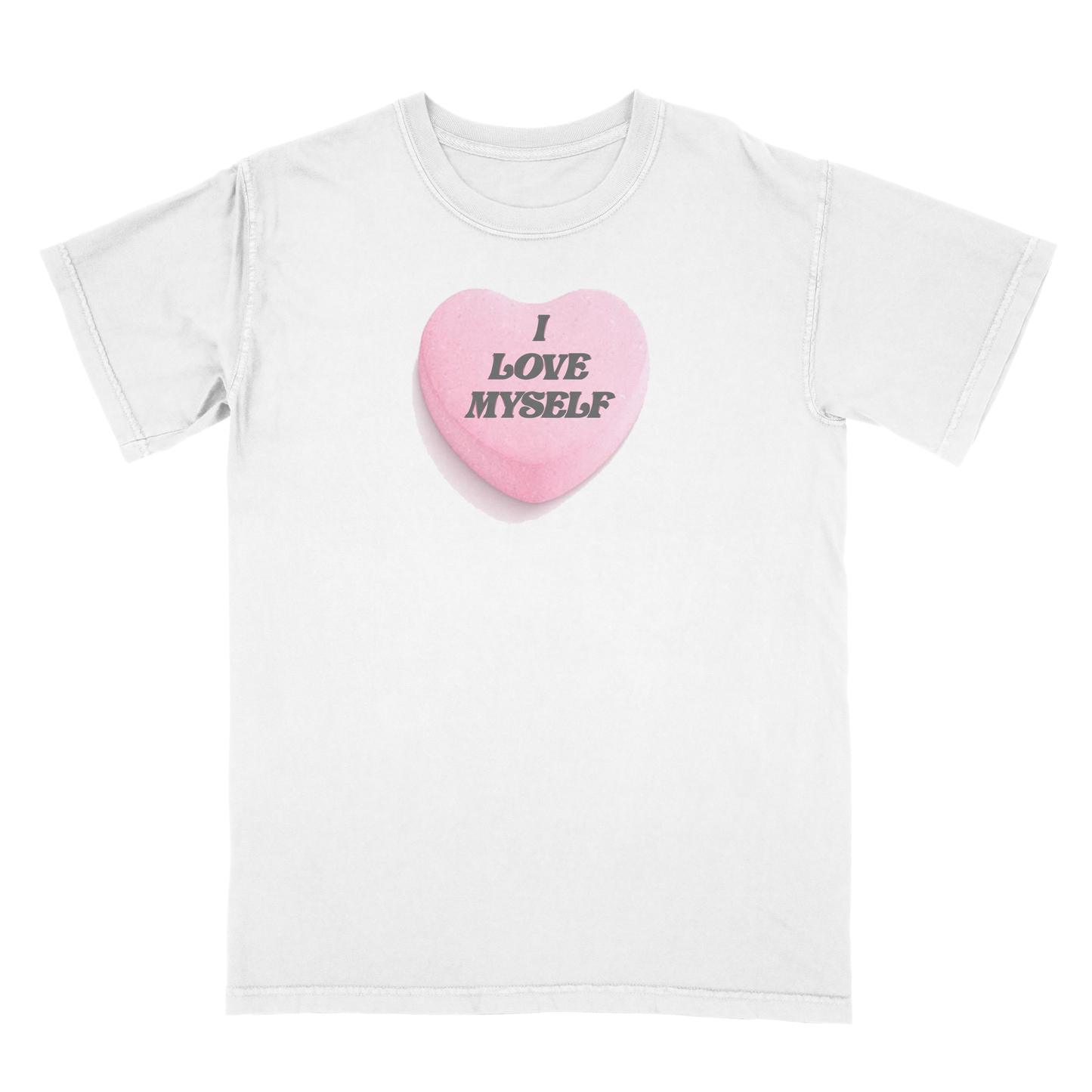White I Love Myself Tee