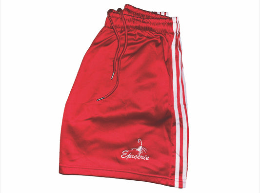 Red Track Shorts